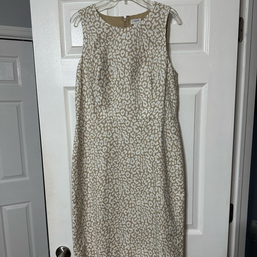 NWT J. Crew Animal Print Sleeveless Sheath Dress